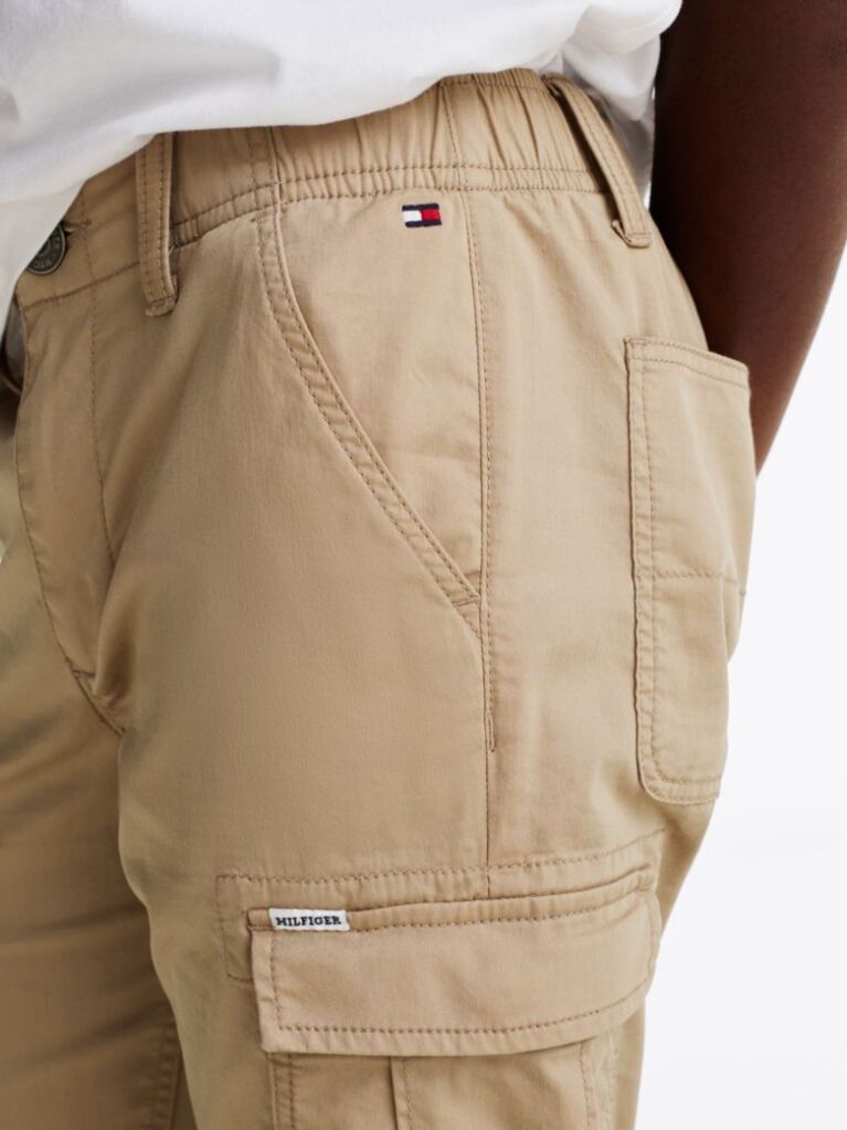 Bej Pantaloni Cargo Tesuti  Baieti