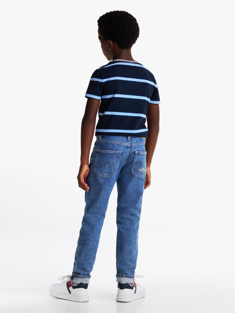 Blue Jeans Drept Decolorat   Baieti