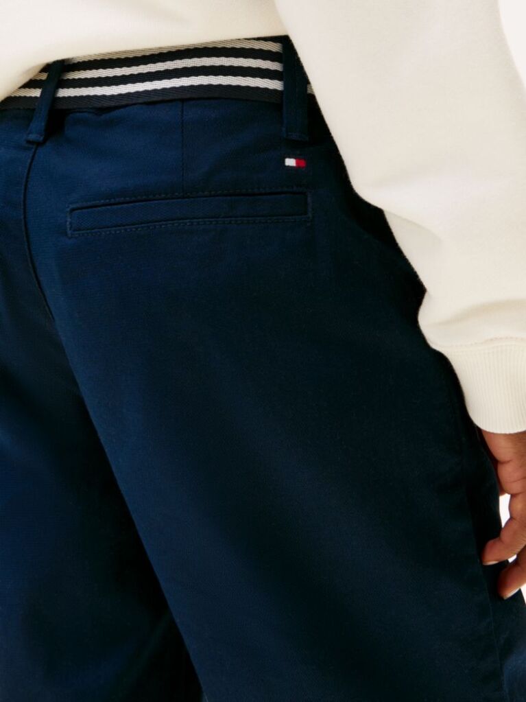 Blue Belted Woven Shorts  Boys