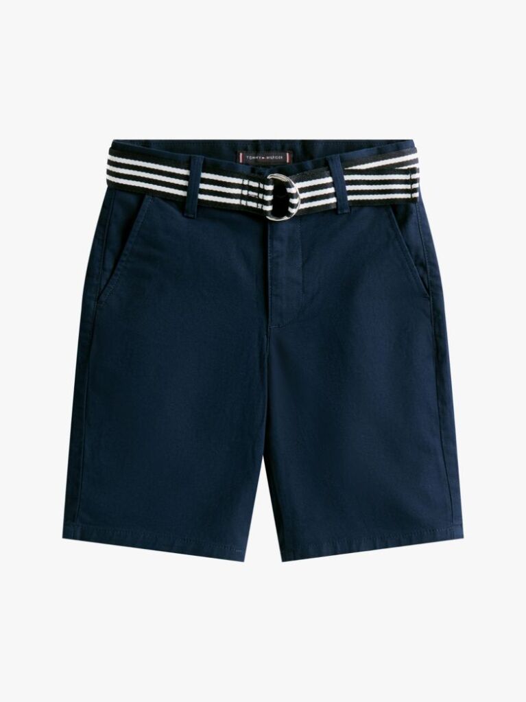 Blue Belted Woven Shorts  Boys