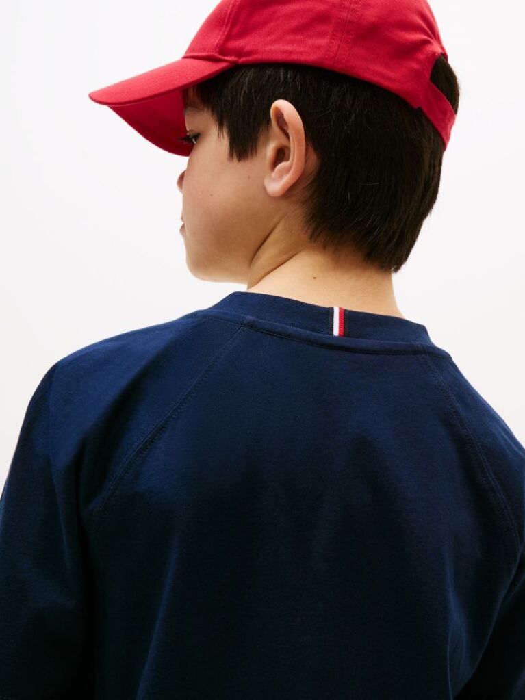 Blue Tricou Cu Logo De Tip Universitar  Baieti