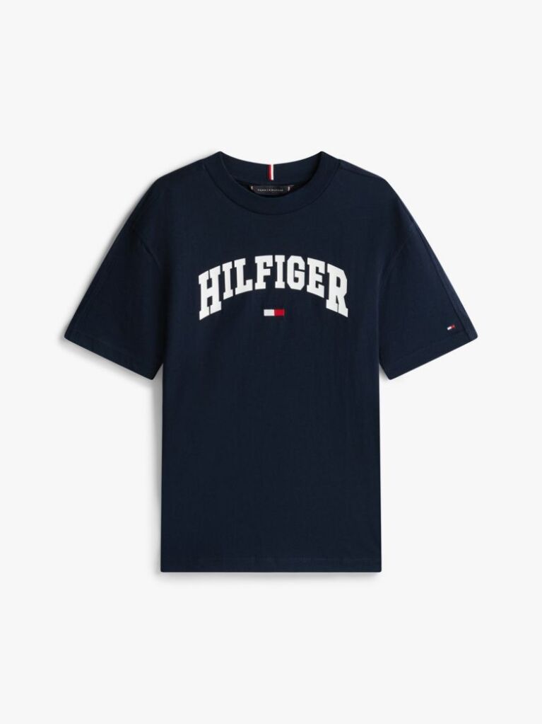 Blue Tricou Cu Logo De Tip Universitar  Baieti