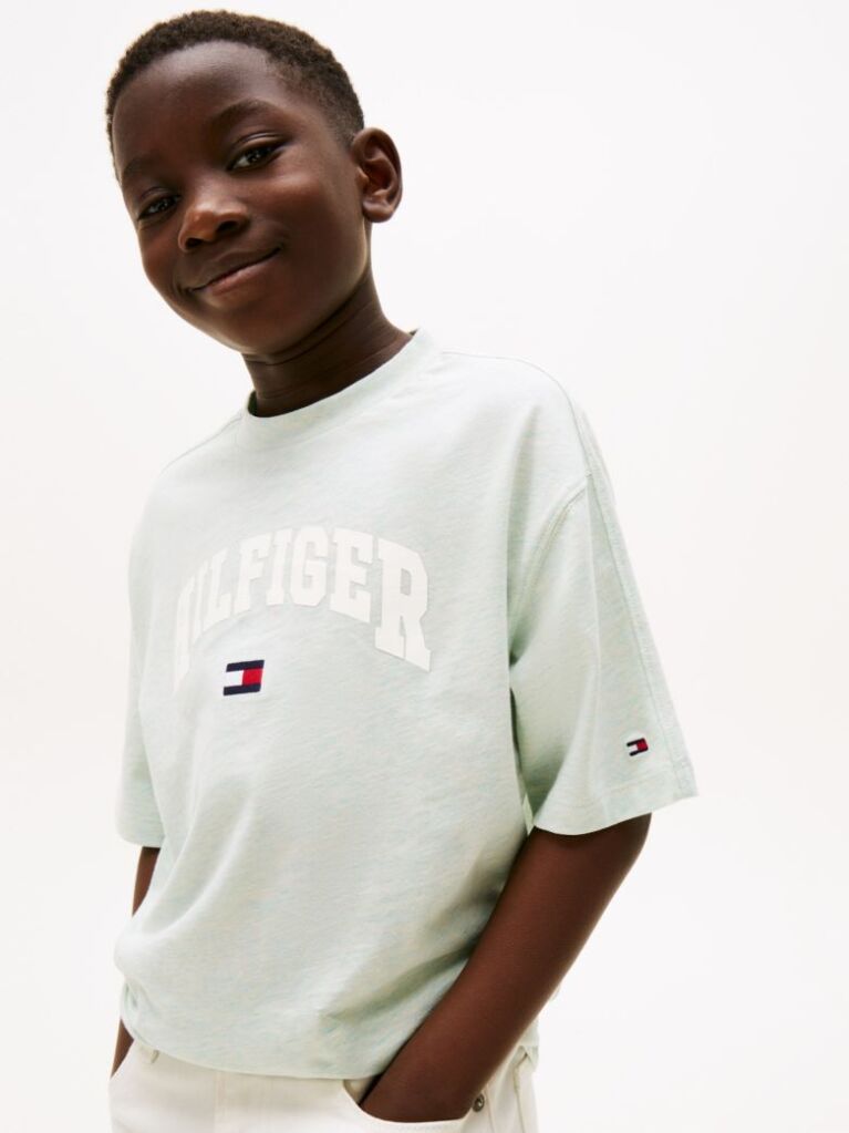 Verde Tricou Cu Logo De Tip Universitar  Baieti