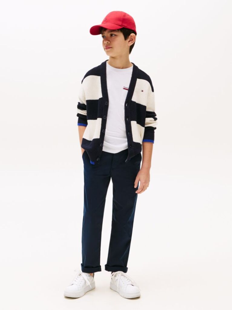 Blue Pantaloni Tesuti Cu Steagul Hilfiger  Baieti