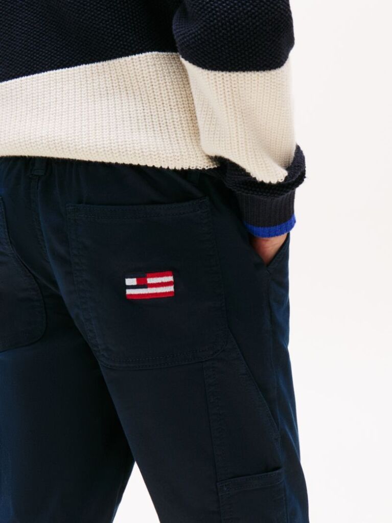 Blue Pantaloni Tesuti Cu Steagul Hilfiger  Baieti