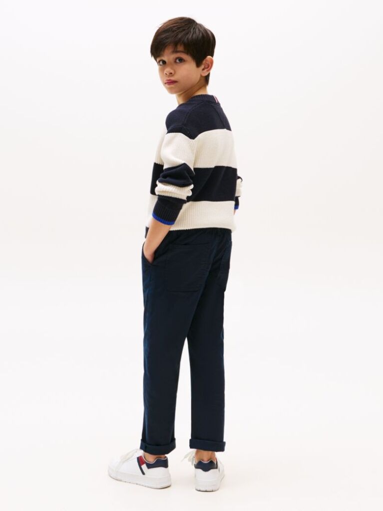 Blue Pantaloni Tesuti Cu Steagul Hilfiger  Baieti