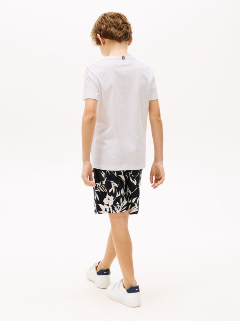 Alb Tricou Cu Logo Palmier  Baieti