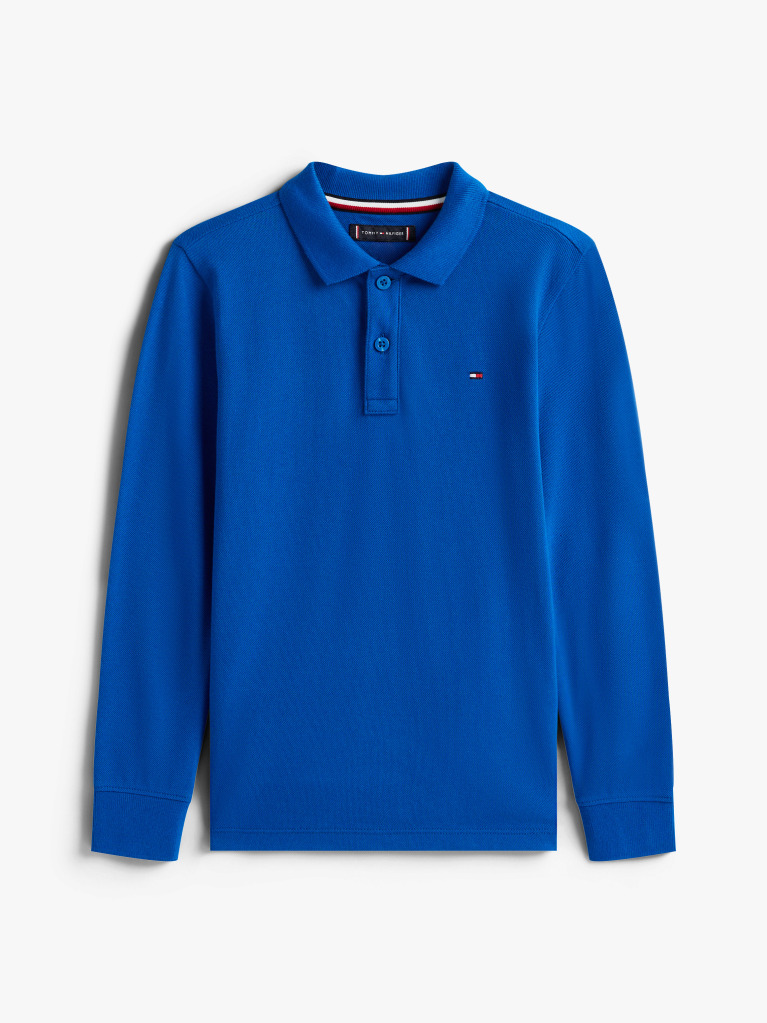 Blue Tricou Polo Pique Cu Maneca Lunga Regular  Baieti