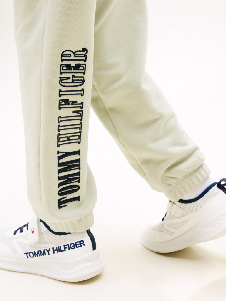 Verde Pantaloni Jogging Regulari Cu Broderie Varsity  Baieti