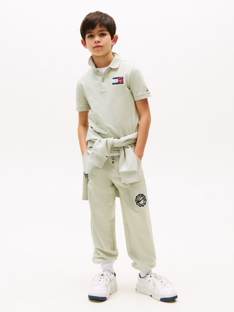 Verde Tricou Polo Regular Fit Cu Signature Logo  Baieti