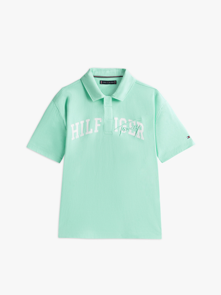 Verde Tricou Polo Regular Fit Cu Mix Logo  Baieti