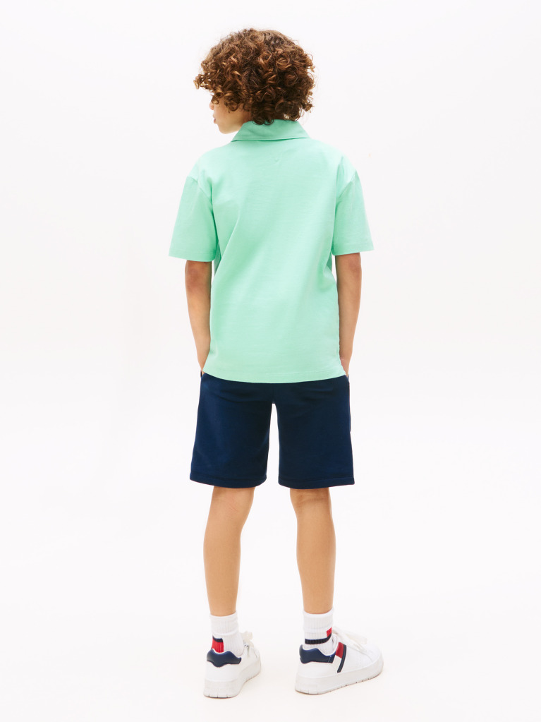 Verde Tricou Polo Regular Fit Cu Mix Logo  Baieti