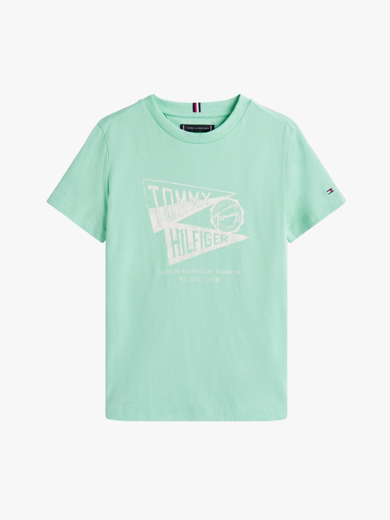 Verde Tricou Cu Maneca Scurta Si Print Grafic Texturat  Baieti