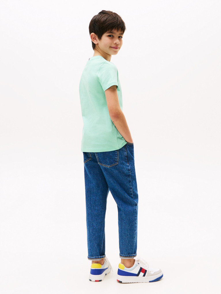 Verde Tricou Cu Maneca Scurta Si Print Grafic Texturat  Baieti