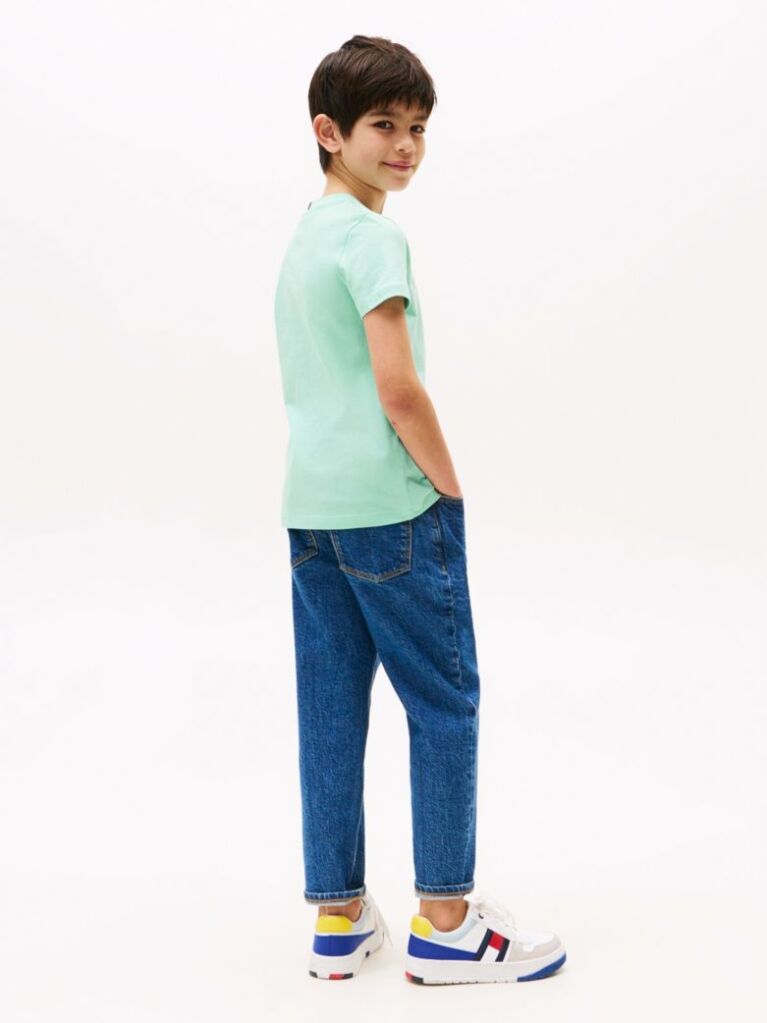 Verde Tricou Cu Maneca Scurta Si Print Grafic Texturat  Baieti