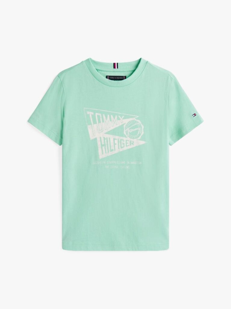 Verde Tricou Cu Maneca Scurta Si Print Grafic Texturat  Baieti