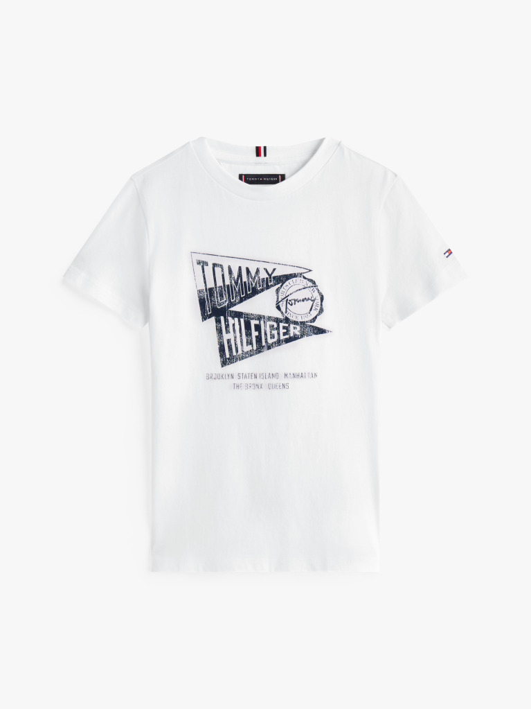 Alb Tricou Cu Maneca Scurta Si Print Grafic Texturat  Baieti
