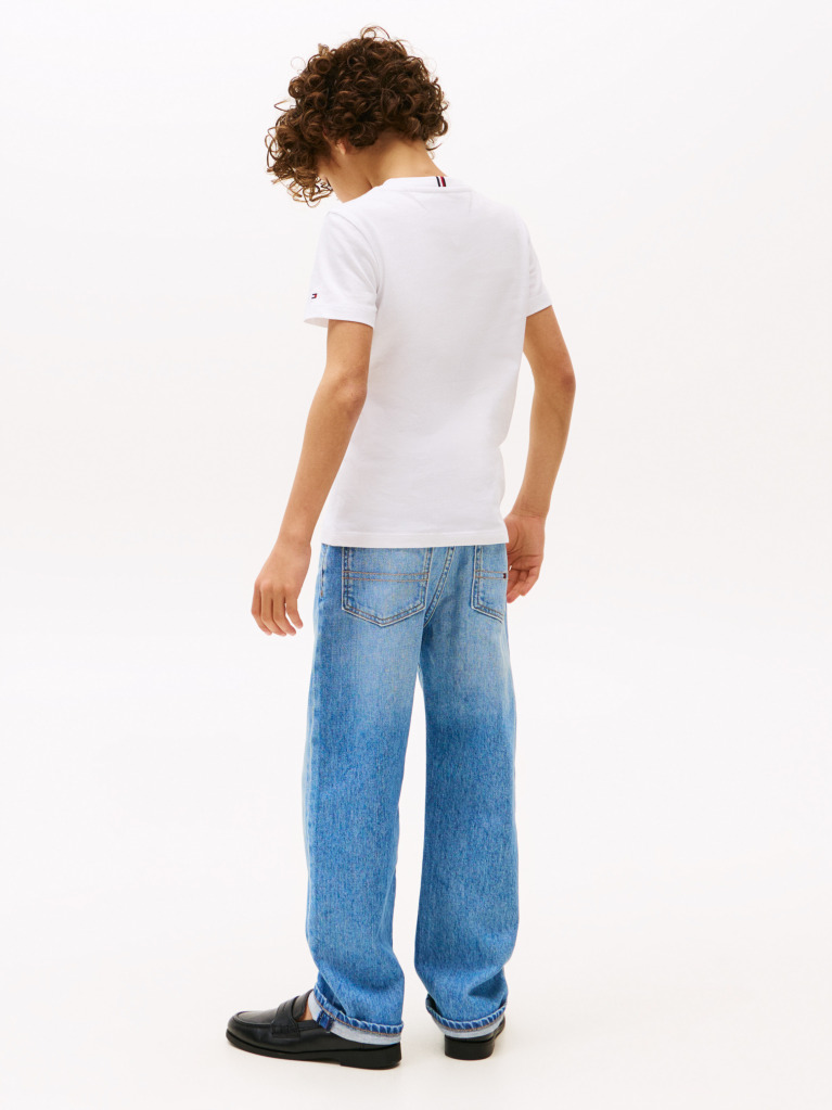 Alb Tricou Cu Maneca Scurta Si Print Grafic Texturat  Baieti