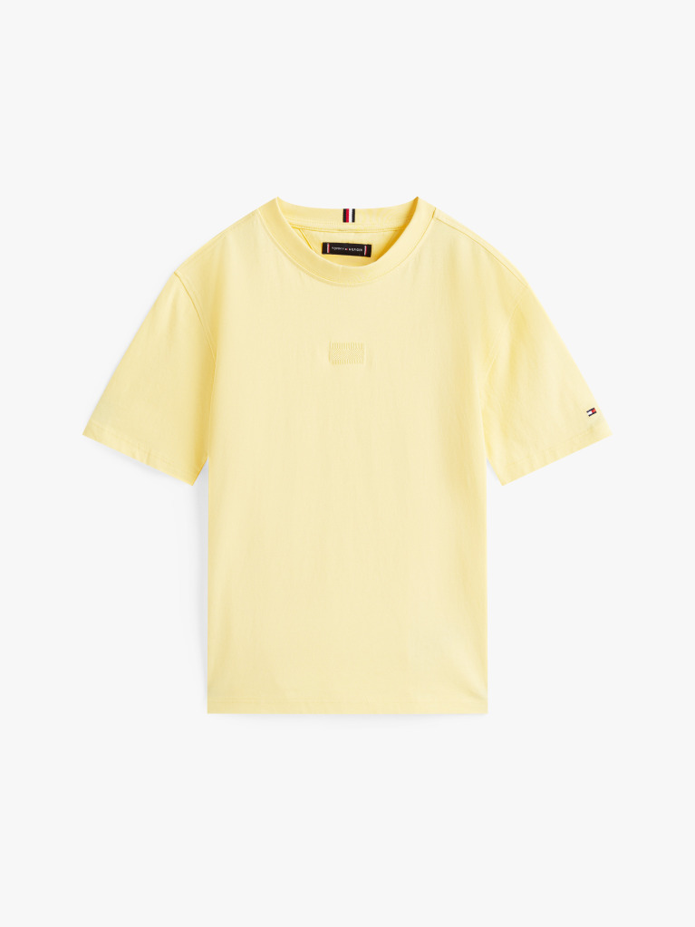 Galben Tricou Cu Broderie Steag Tonala  Baieti
