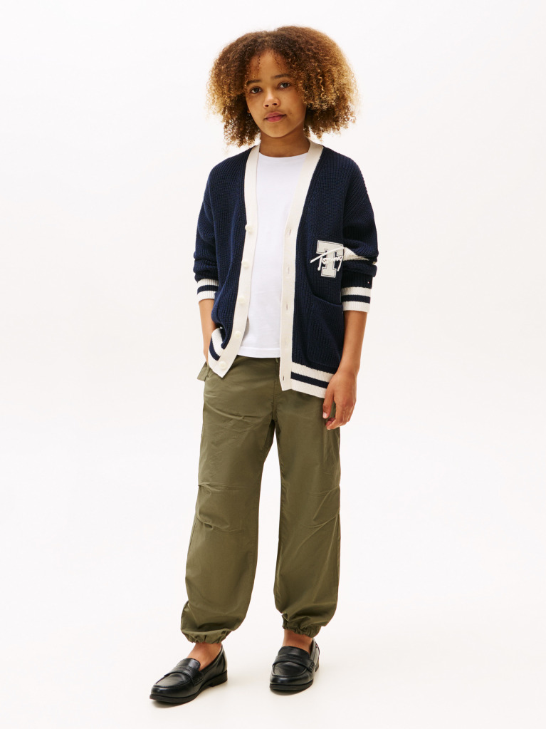 Verde Pantaloni Tip Parachute Relaxati  Baieti