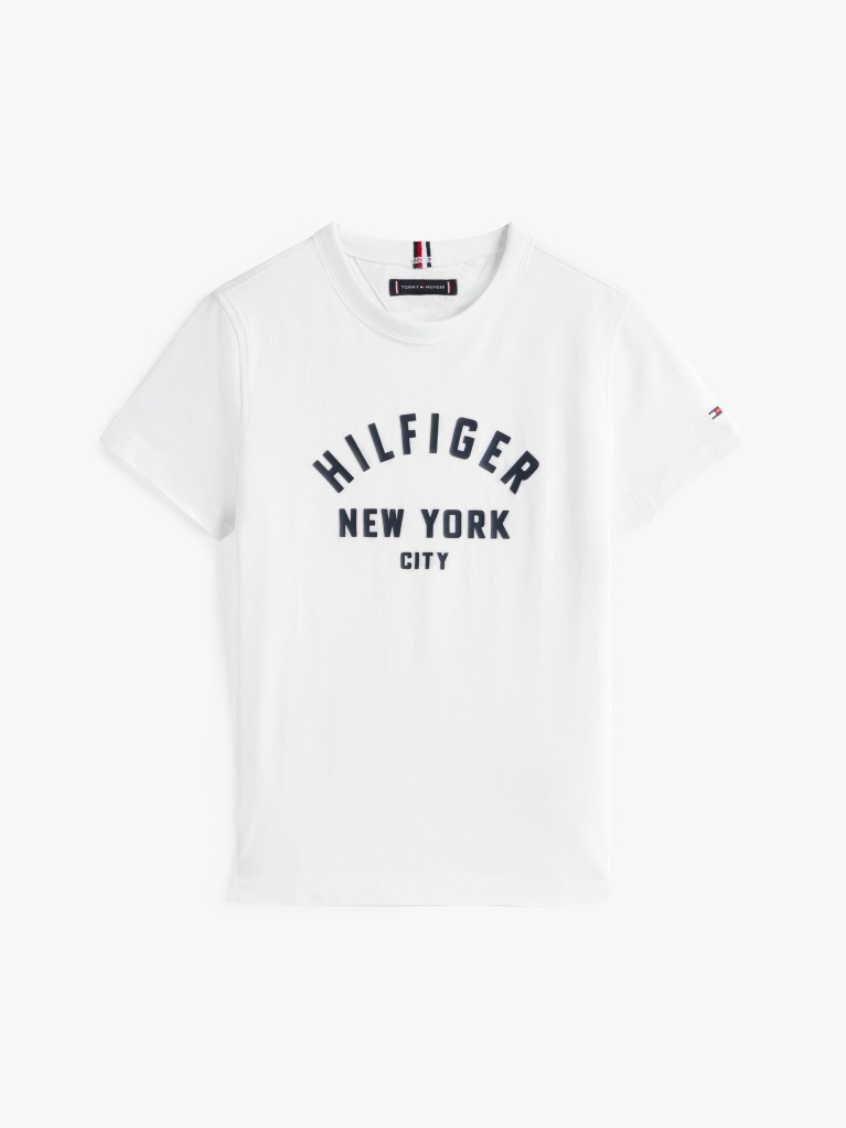 Alb Tricou Cu Grafica Curbata  Baieti