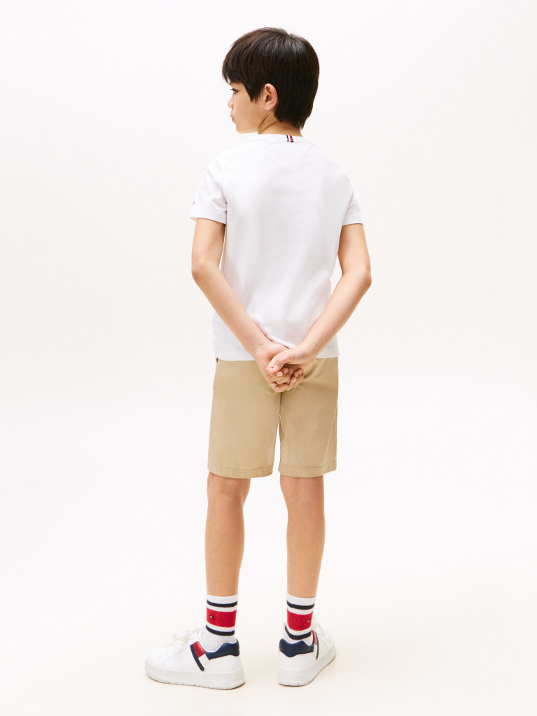 Alb Tricou Cu Grafica Curbata  Baieti