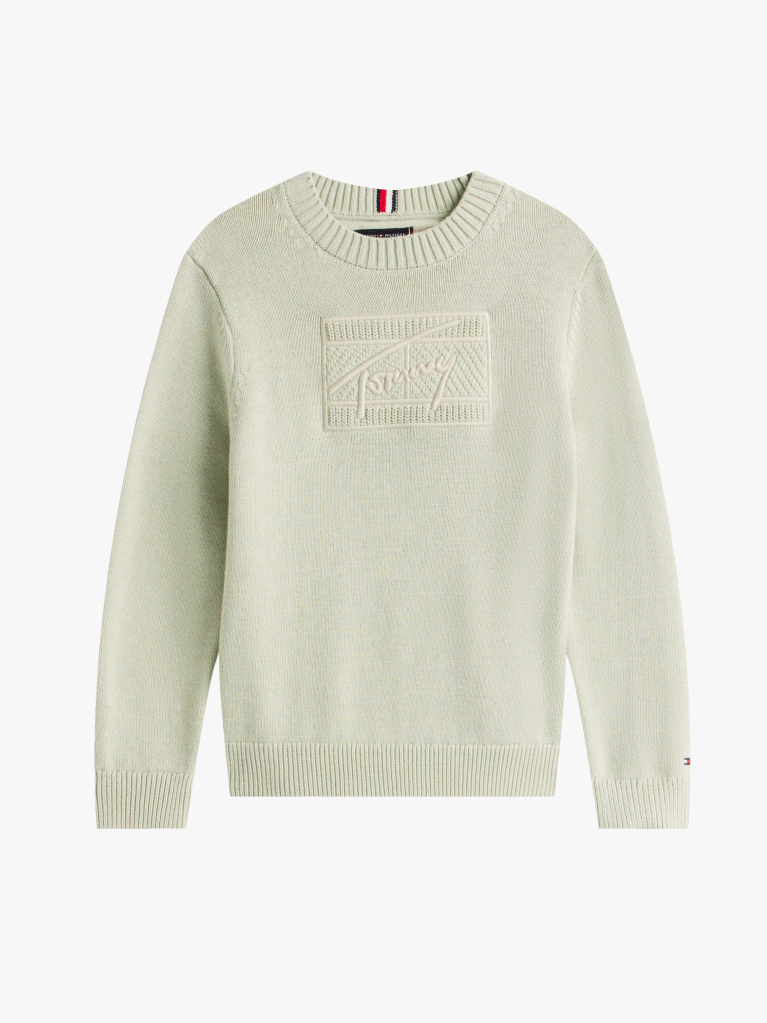 Verde Pulover Cu Signature Logo Steag Tonal  Baieti
