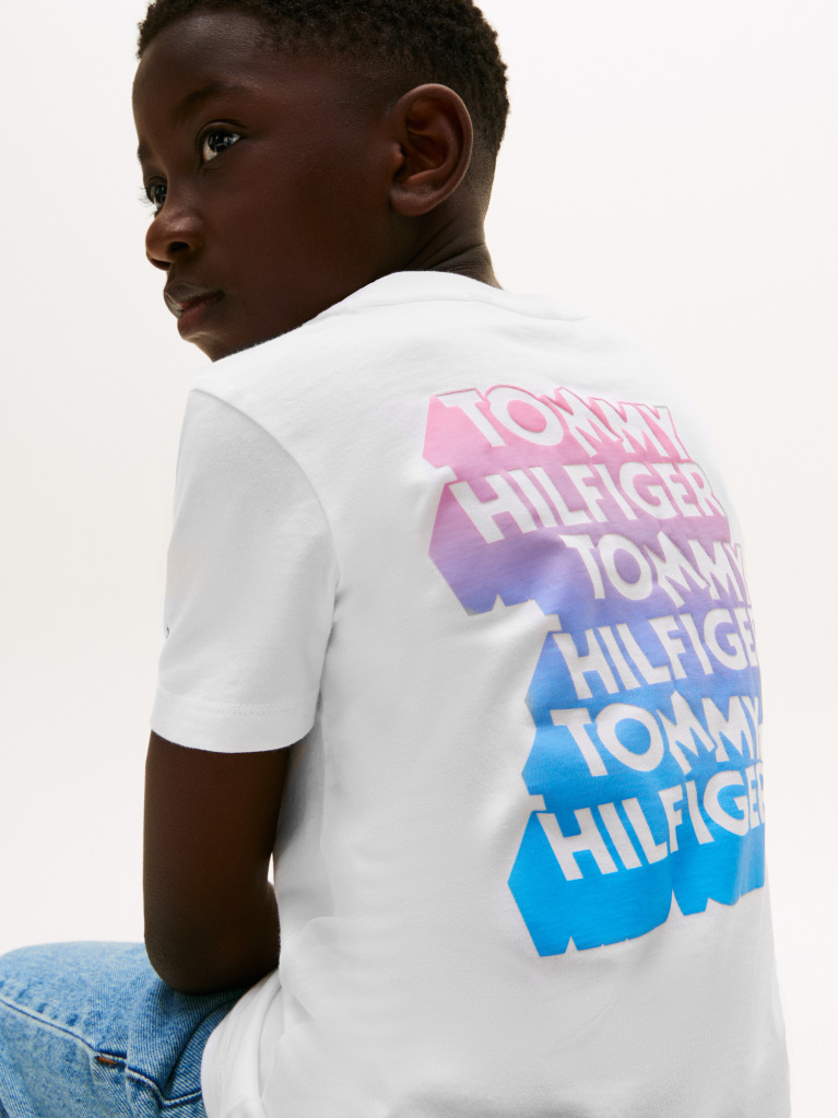 Alb Tricou Cu Imprimare Logo Graffiti  Baieti
