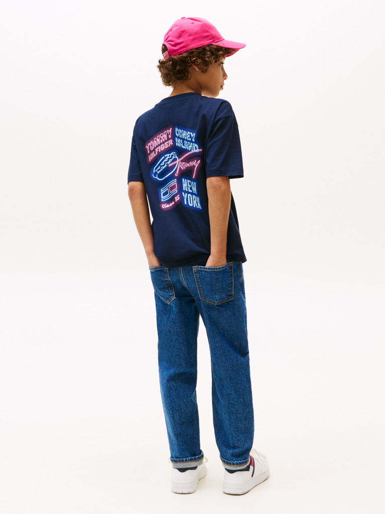 Blue Neon Graphic T-Shirt Short Sleeve  Boys