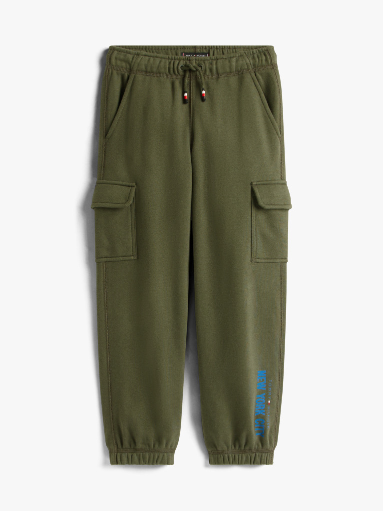 Verde NYC Print Pantaloni De Trening Cargo  Baieti