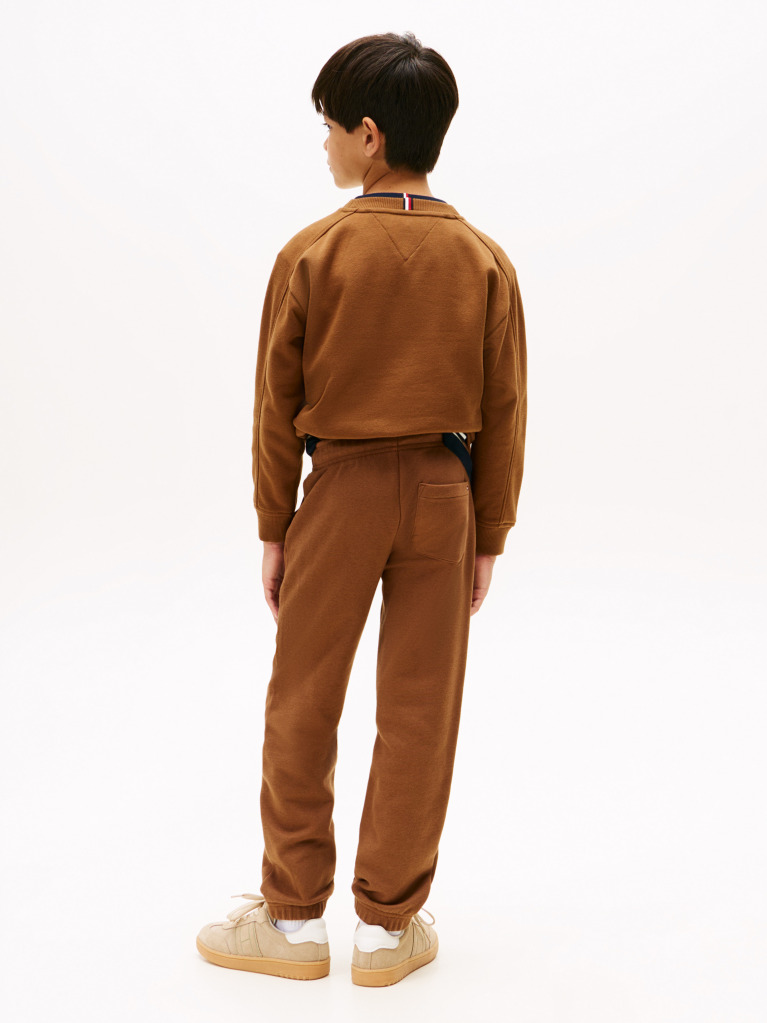 Brown Varsity Logo Print Fleece Joggers  Boys