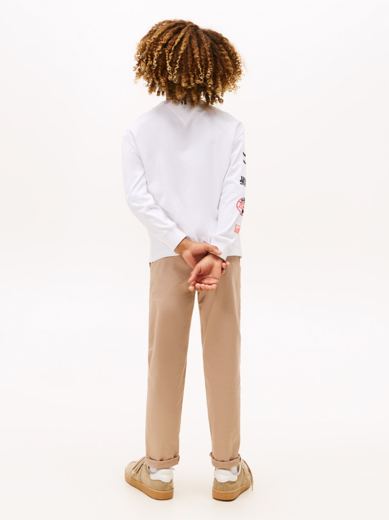 White Multi-Badge Long Sleeve T-Shirt  Boys