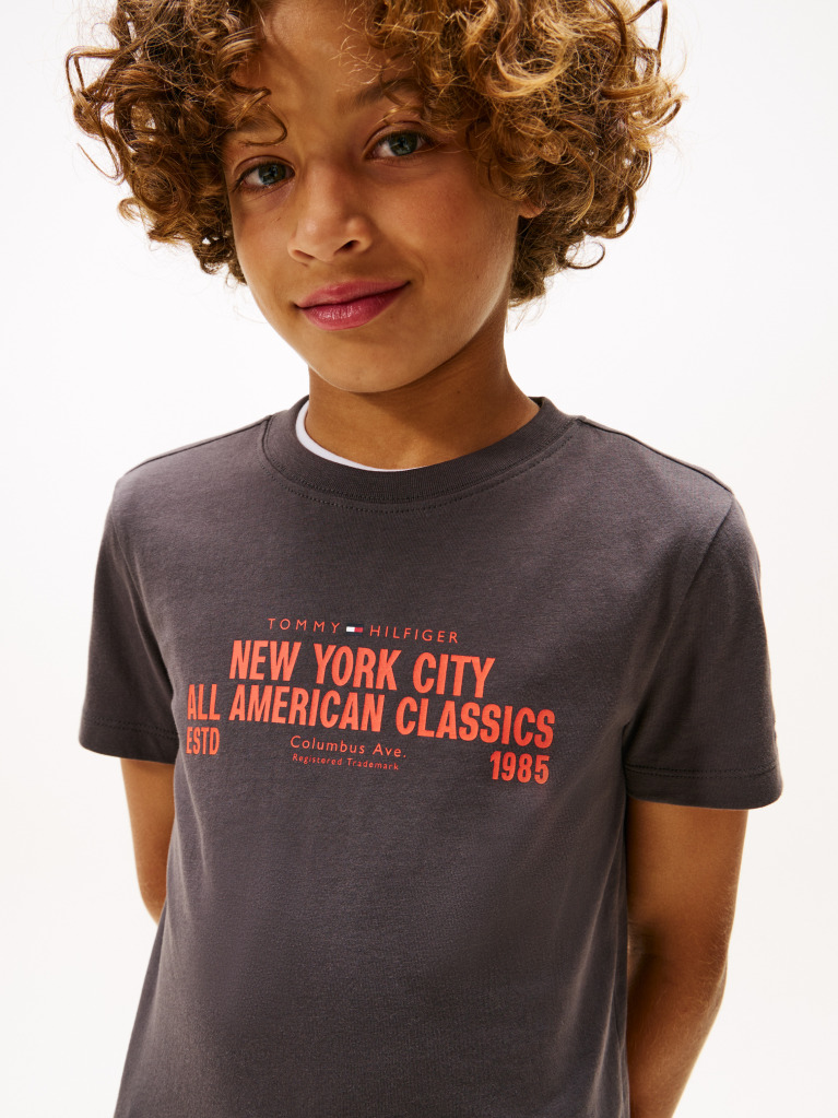 Grey NYC Print Graphic Short Sleeve Tee  Boys