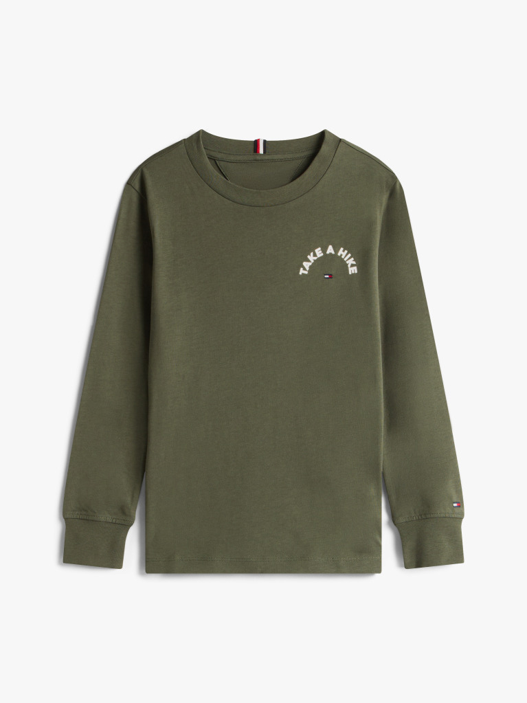 Green Take A Hike Print Long Sleeve Tee  Boys