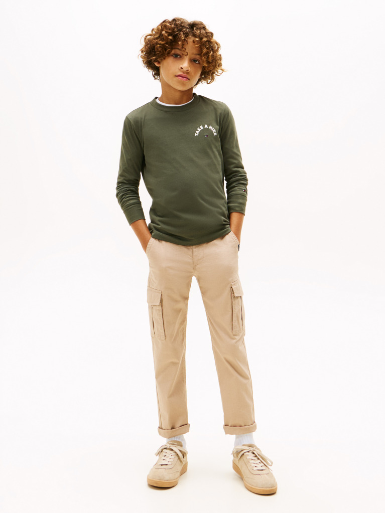 Green Take A Hike Print Long Sleeve Tee  Boys