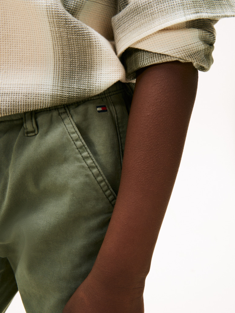 Green Essential Herringbone Cargo Trousers  Boys