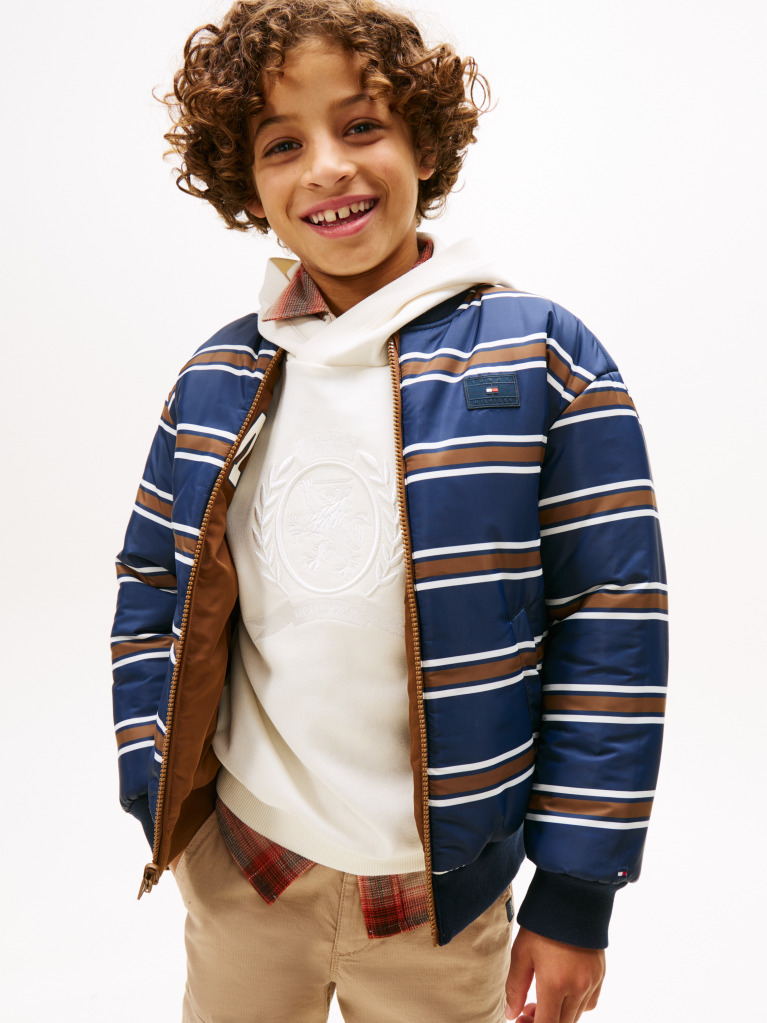 Maro Jacheta Bomber Reversibila Relaxata Varsity  Baieti