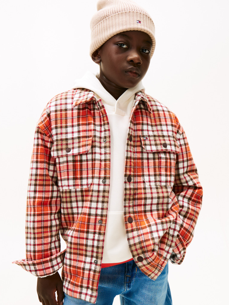 Multi Camasa Overshirt Regular Cu Model In Carouri  Baieti