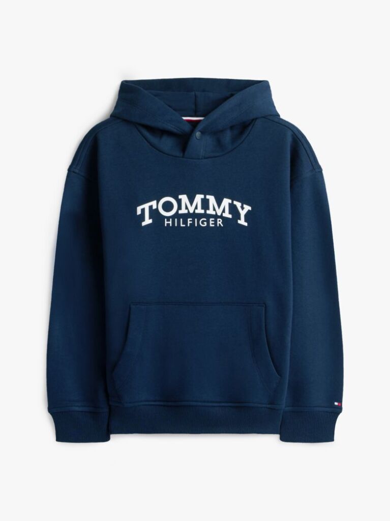 Blue Logo Print Fleece Hoody  Boys
