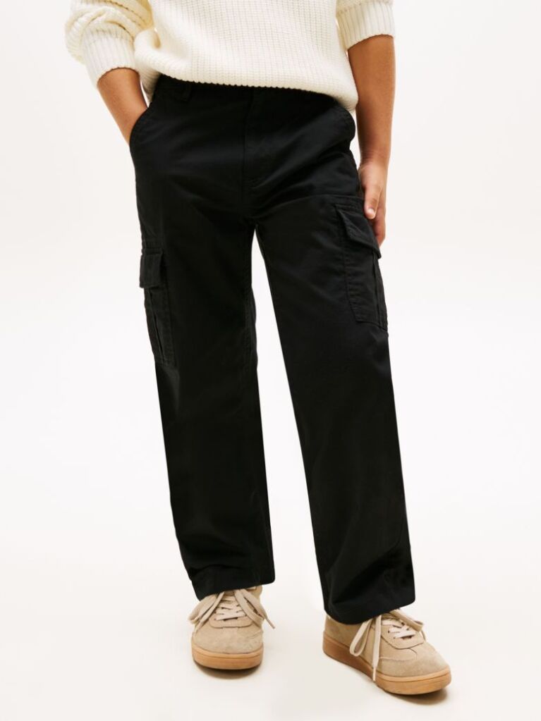 Negru Essential Pantaloni Cargo Cu Croiala Relaxed  Baieti
