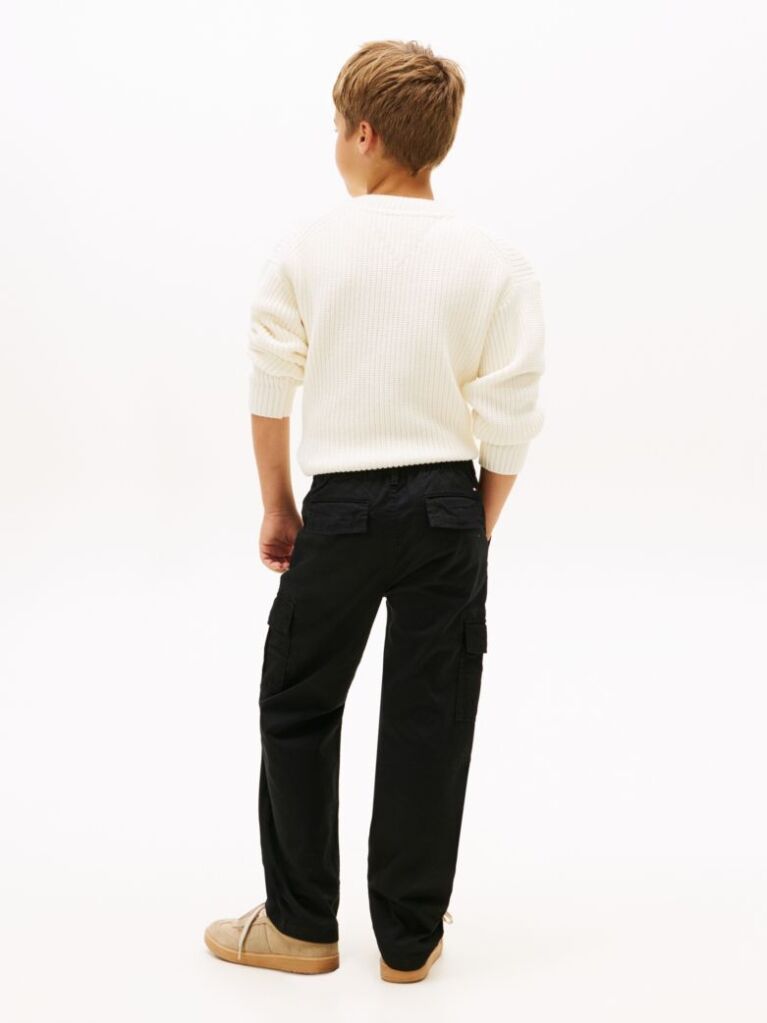 Negru Essential Pantaloni Cargo Cu Croiala Relaxed  Baieti