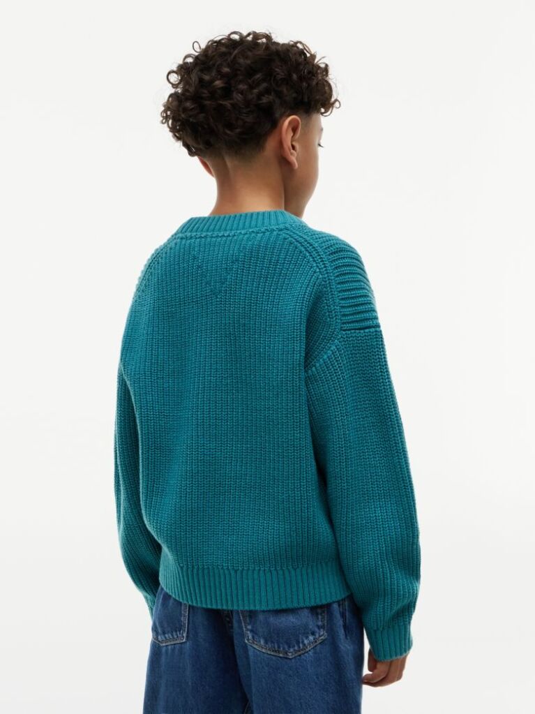 Blue Heritage Flag Chunky Knit Jumper  Boys