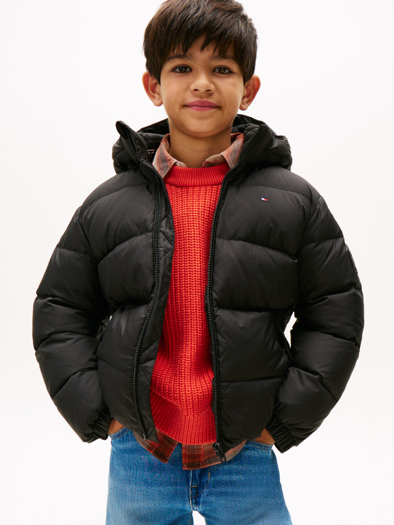 Negru Geaca Puffer Essential Cu Umplutura Din Puf  Baieti