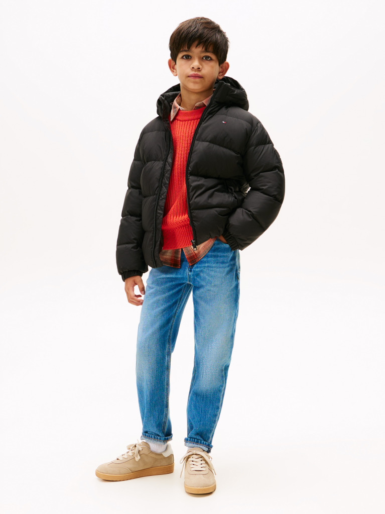 Negru Geaca Puffer Essential Cu Umplutura Din Puf  Baieti