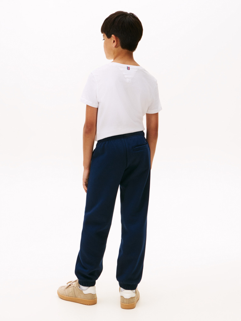 Blue Pantaloni Jogger Regular Cu Emblema Steag Hilfiger  Baieti