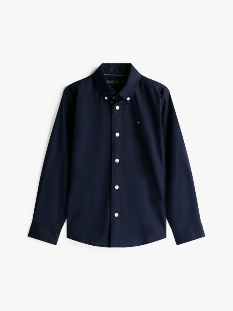 Blue Camasa Din Poplin De Bumbac Elastic  Baieti