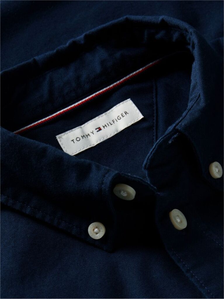 Blue Camasa Din Poplin De Bumbac Elastic  Baieti