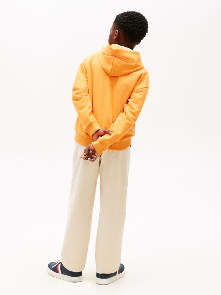 Orange Wavy Flag Terry Hoody  Boys