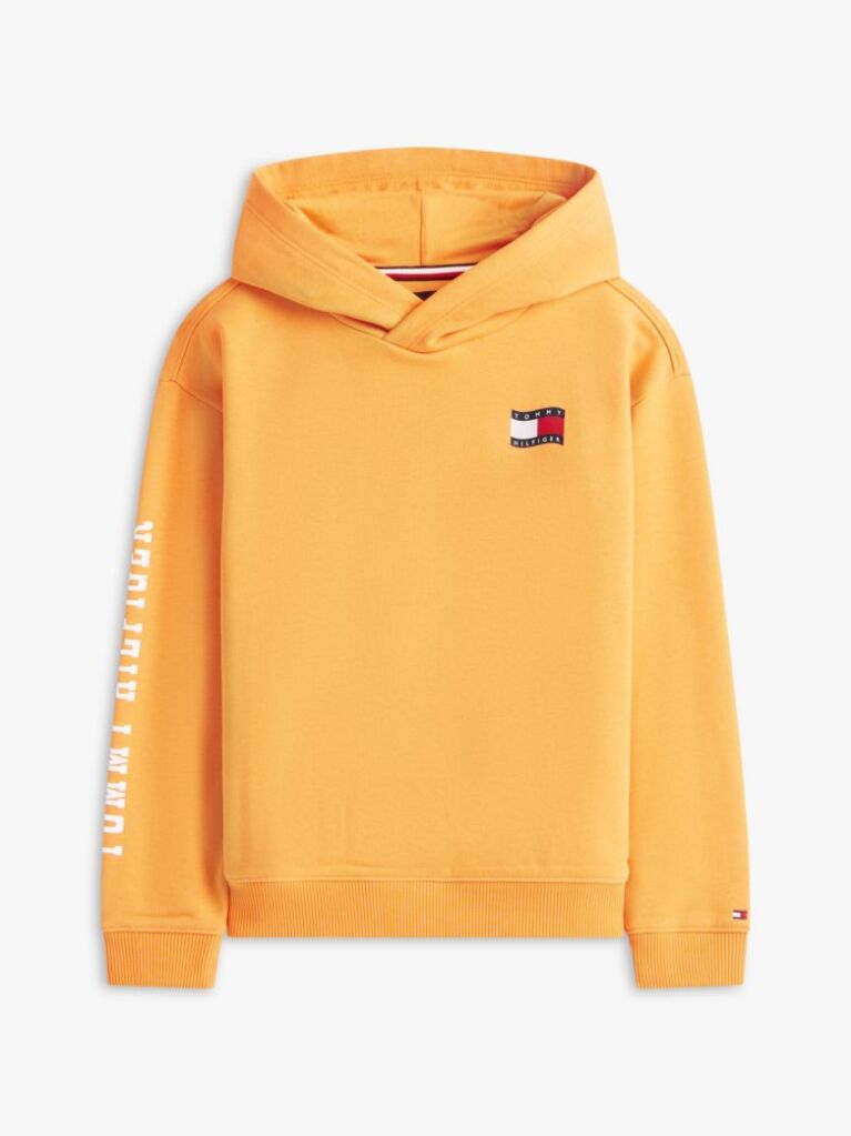 Orange Wavy Flag Terry Hoody  Boys