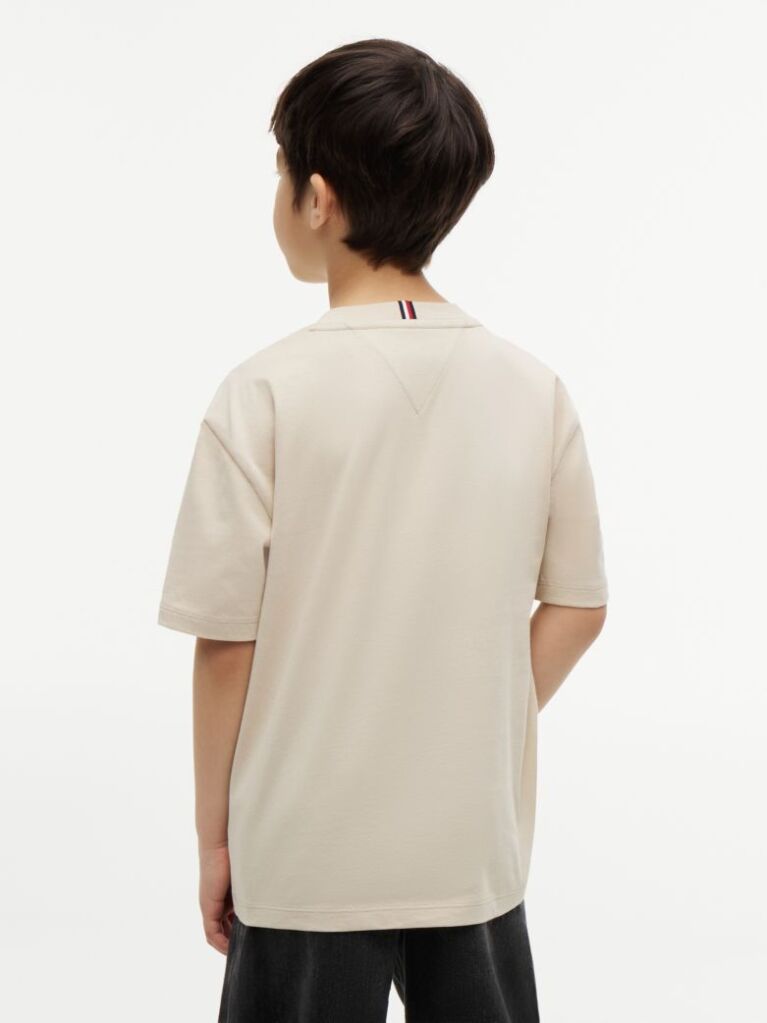 Beige Heritage Flag Print Jersey T-Shirt  Boys